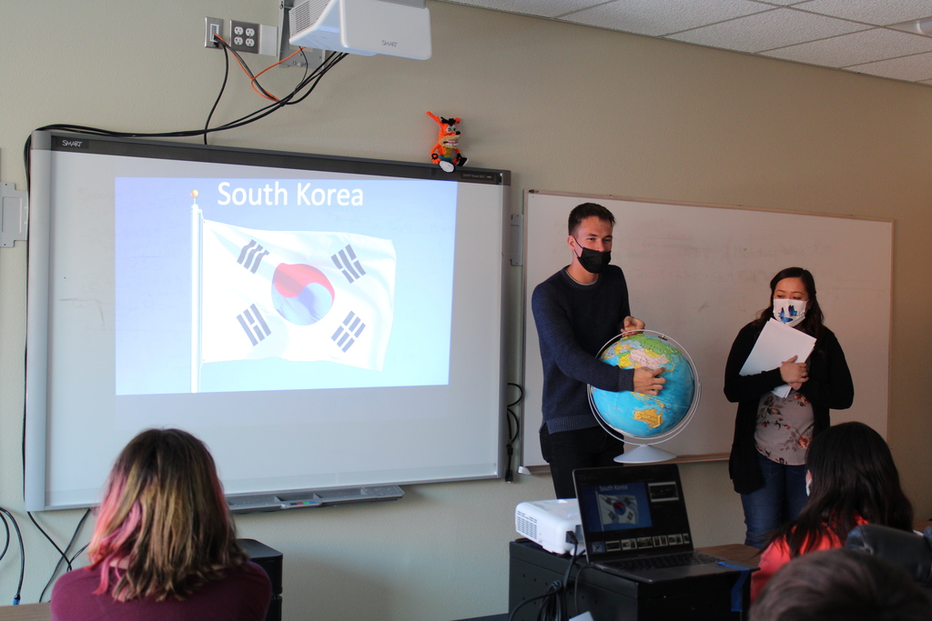 Learning to find South Korea on a globe
