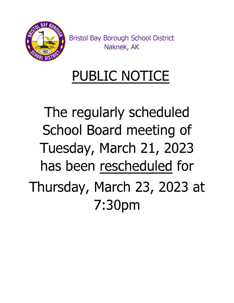 March 21, 2023 meeting rescheduled