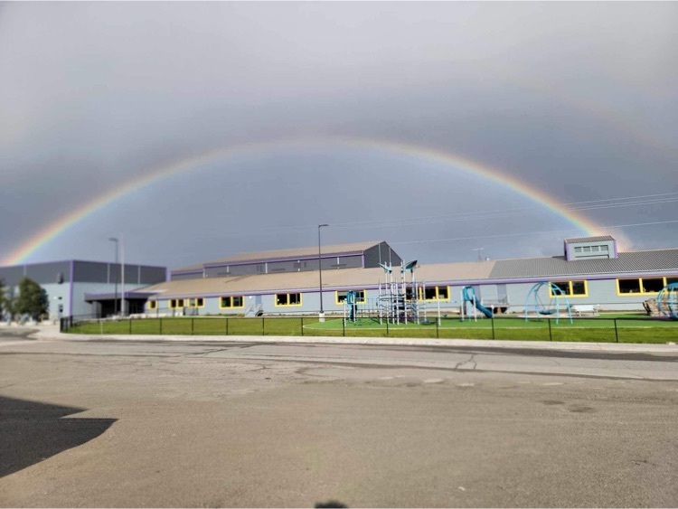 rainbow over the school